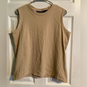 100% cotton Newton Trading Co beige sweater vest